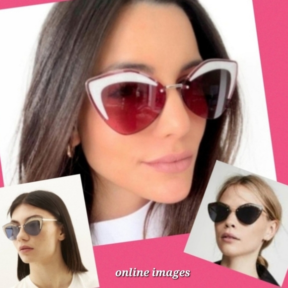 GIFTED! Fendi Fabulous. New FENDI Pink Lens Cateye Sunglasses. - Picture 3 of 7